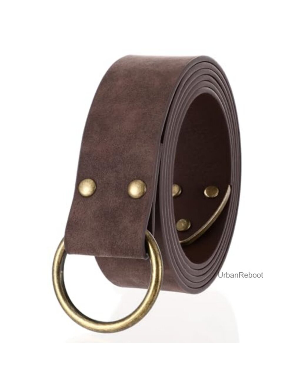 Medieval Faux Leather Knight Belt with O Ring Buckle for Renaissance Costume